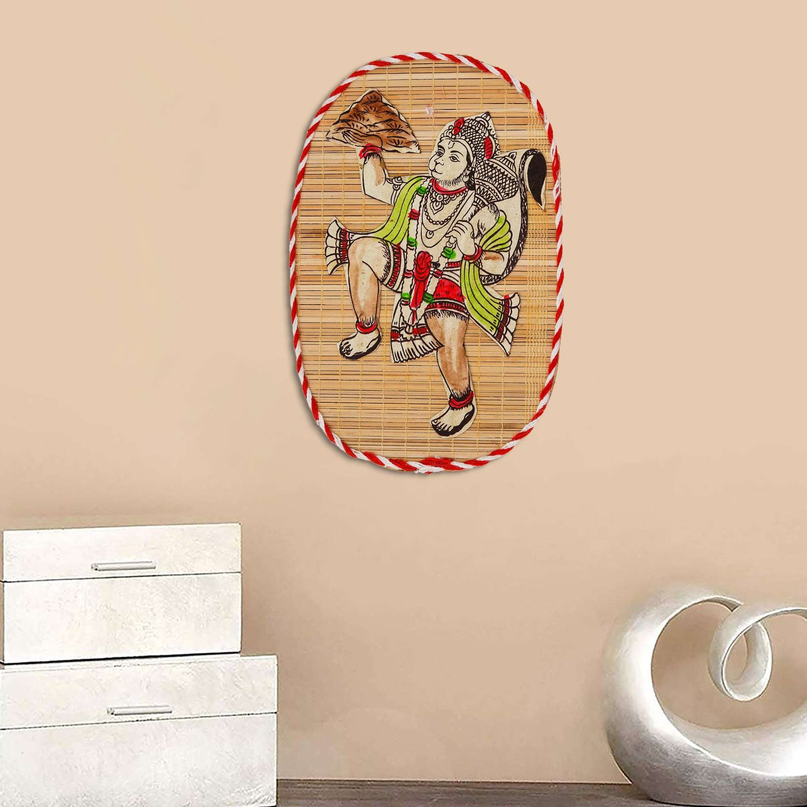Bamboo Hand Crafted Wall Hangings Of Hanuman Ji For Home D?cor | Bamboo Art For Wall D?cor - Image 4