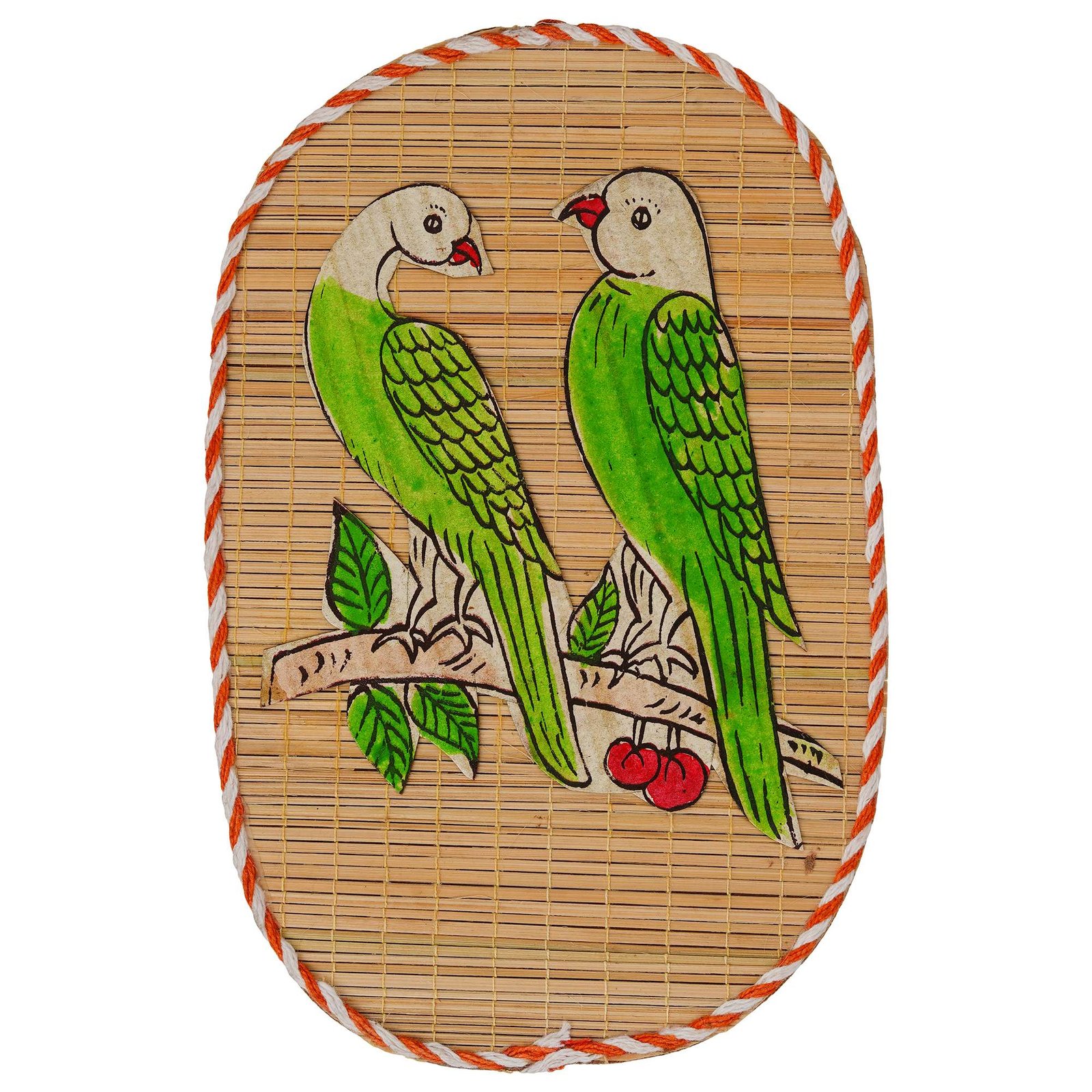 Parrot Couple Bamboo Art For Home D?cor | Bamboo Art For Bird's Lovers - Image 2