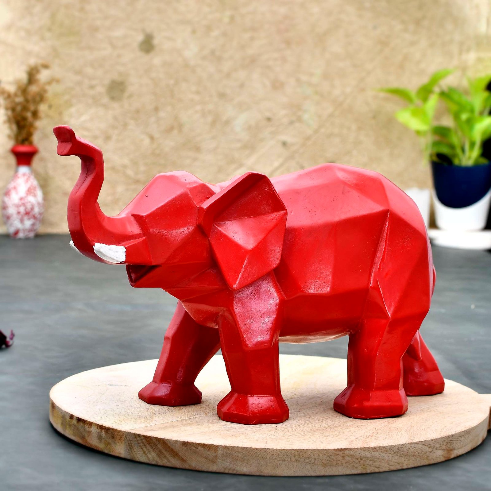 Elephant Showpiece Red - Image 3