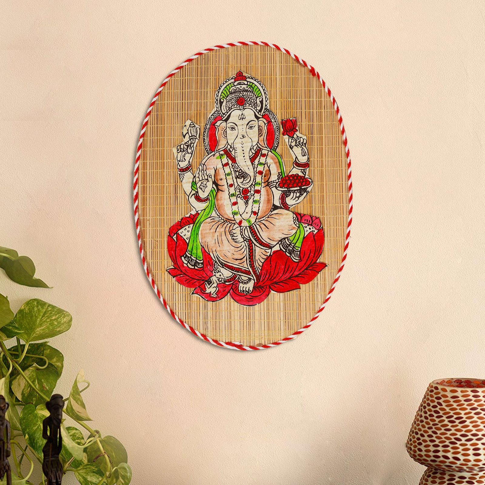 Bamboo Hand Crafted Wall Hangings Of Ganesh Ji For Home D?cor | Ideal Gifts For Wedding And Festival - Image 2