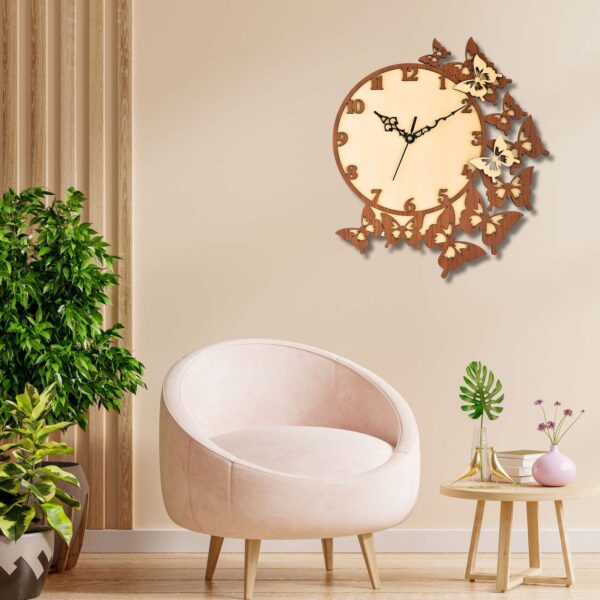 Wooden Silent Non-Ticking Wall Clock for Home Stylish Latest Designer Wall Clock for Home Living Room Bedroom Office Hall