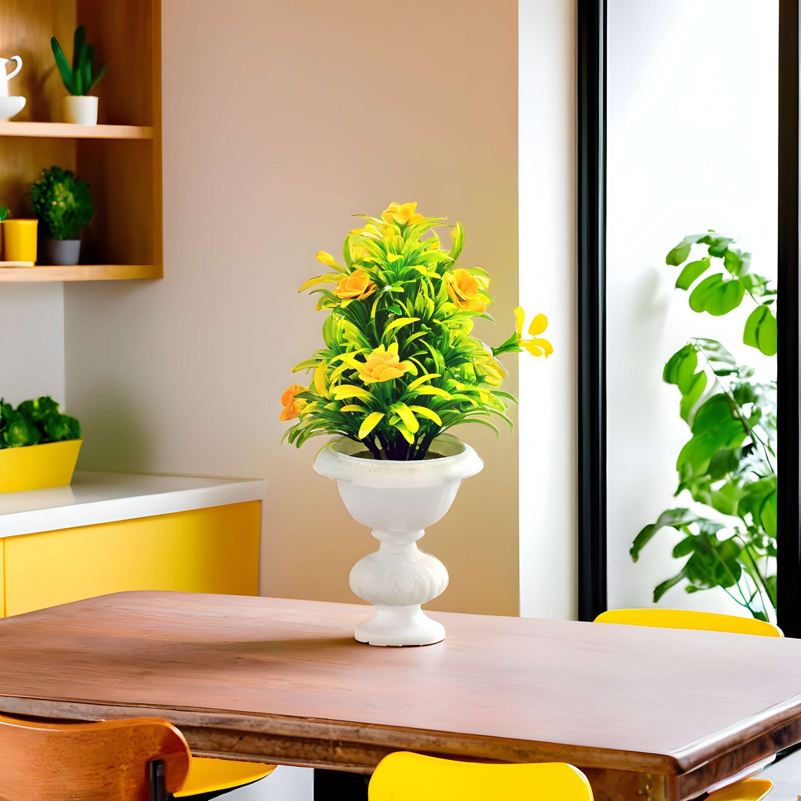 Artificial Plants with Pot Showcase Decoration Plants Flowers | Fake Plant | Artificial Plants for Home Decor Office Gifting Plants Decorative Potted Plants (RV-AP9) - Image 2