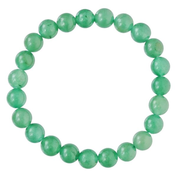 Green Jade Bracelet - Healing Crystal Wealth Bracelet - Jade Bracelet for Unisex - Bring Good Luck Prosperity and Emotional Balance 8mm Gemstone