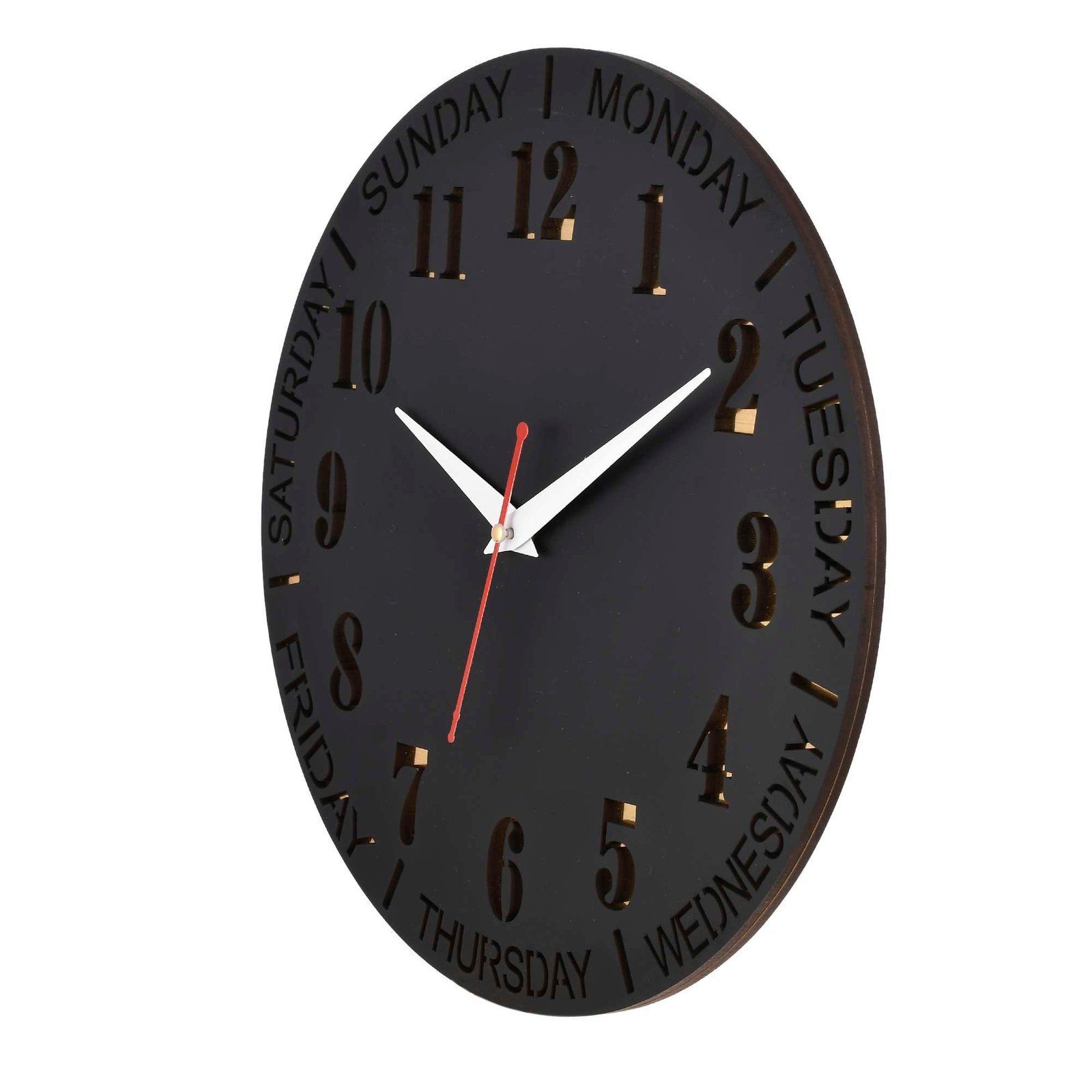 Wooden Silent Non-Ticking Wall Clock for Home Stylish Latest Designer Wall Clock for Home Living Room Bedroom Office Hall - Image 3