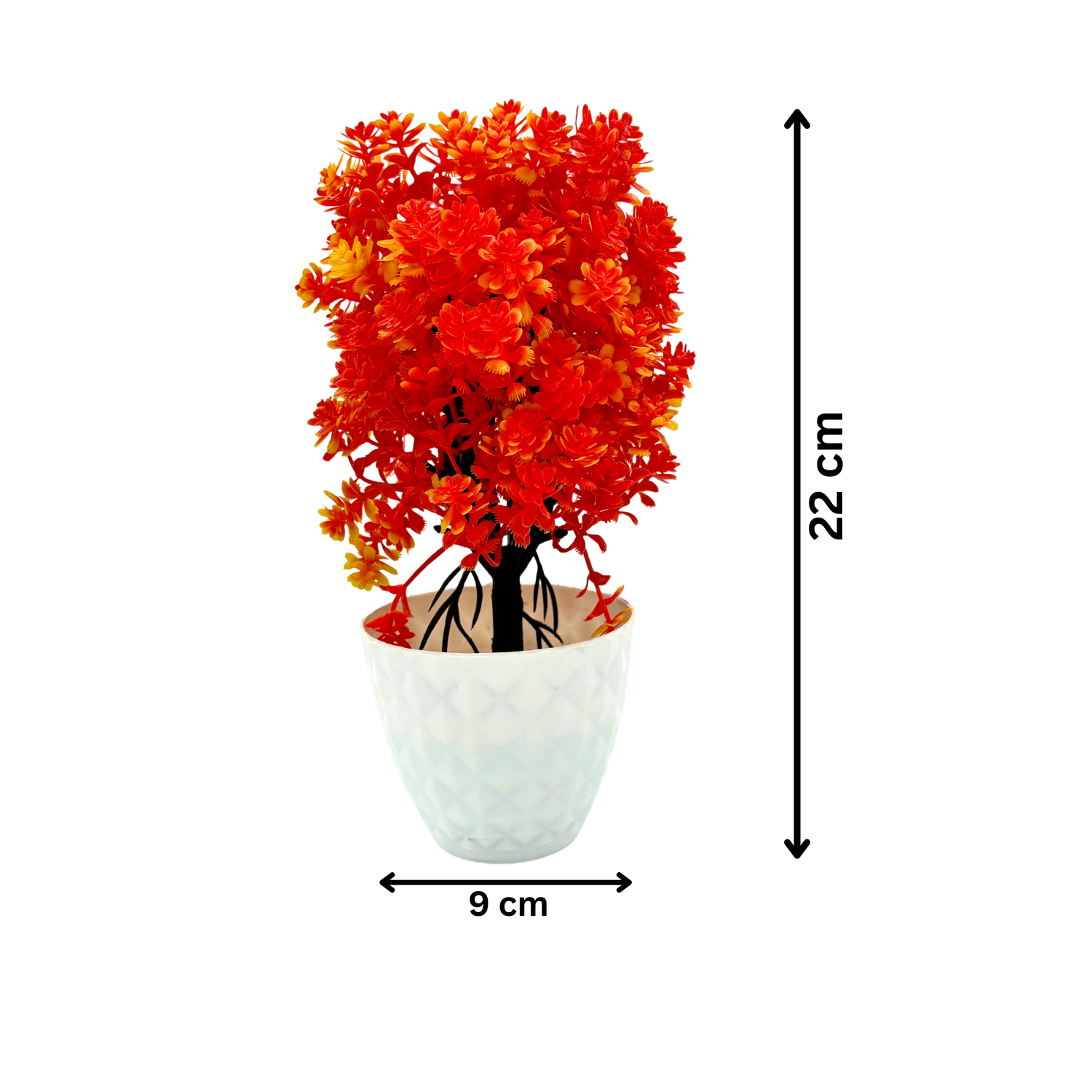 Flowers Artificial Wild Plant with Pot Showcase Decoration Plants Flowers | Fake Plant | Artificial Plants for Home Decor Office Gifting Plants Decorative  (Pack Of 2) (RV-AP16) - Image 3