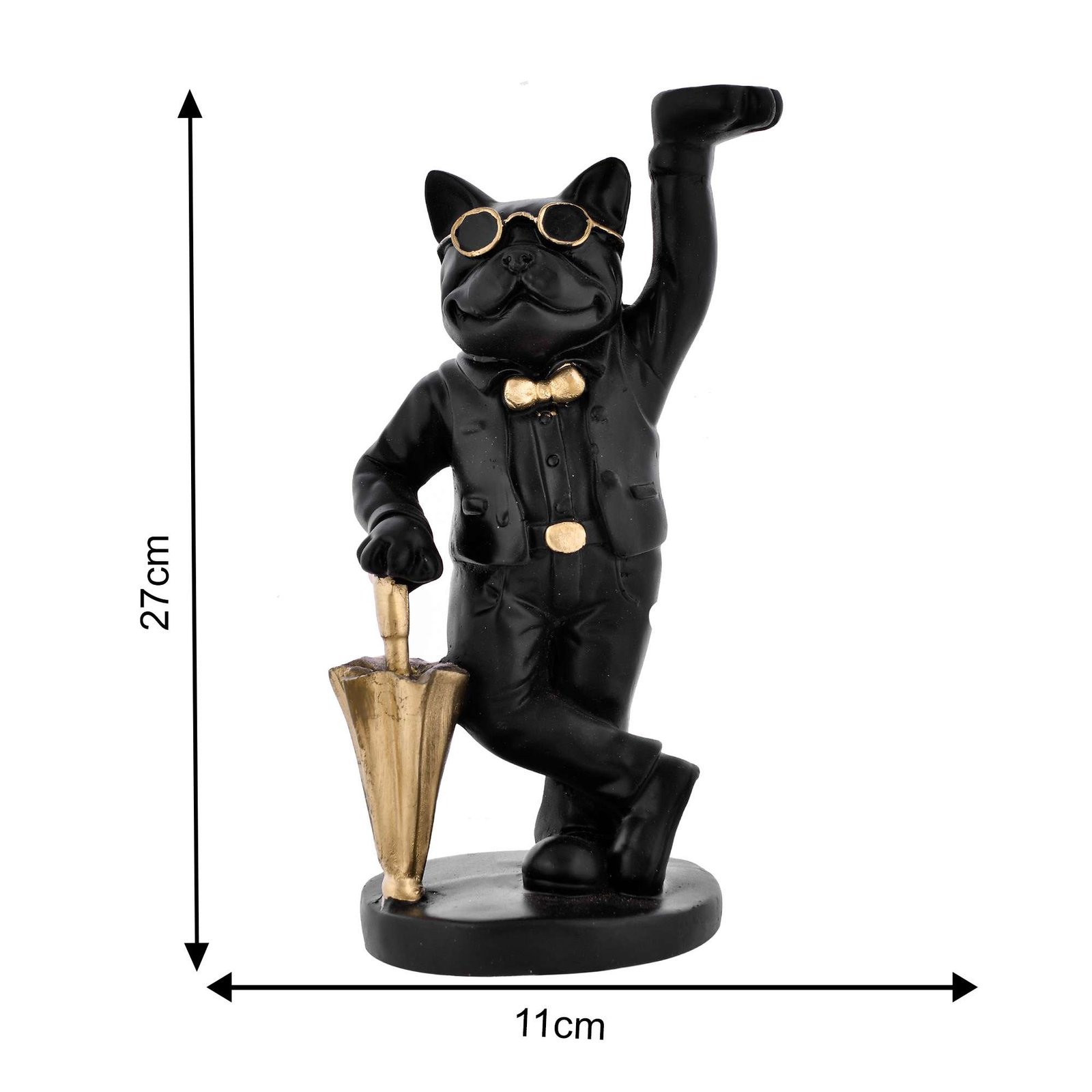 Black Bull Dog Sculpture - Image 4