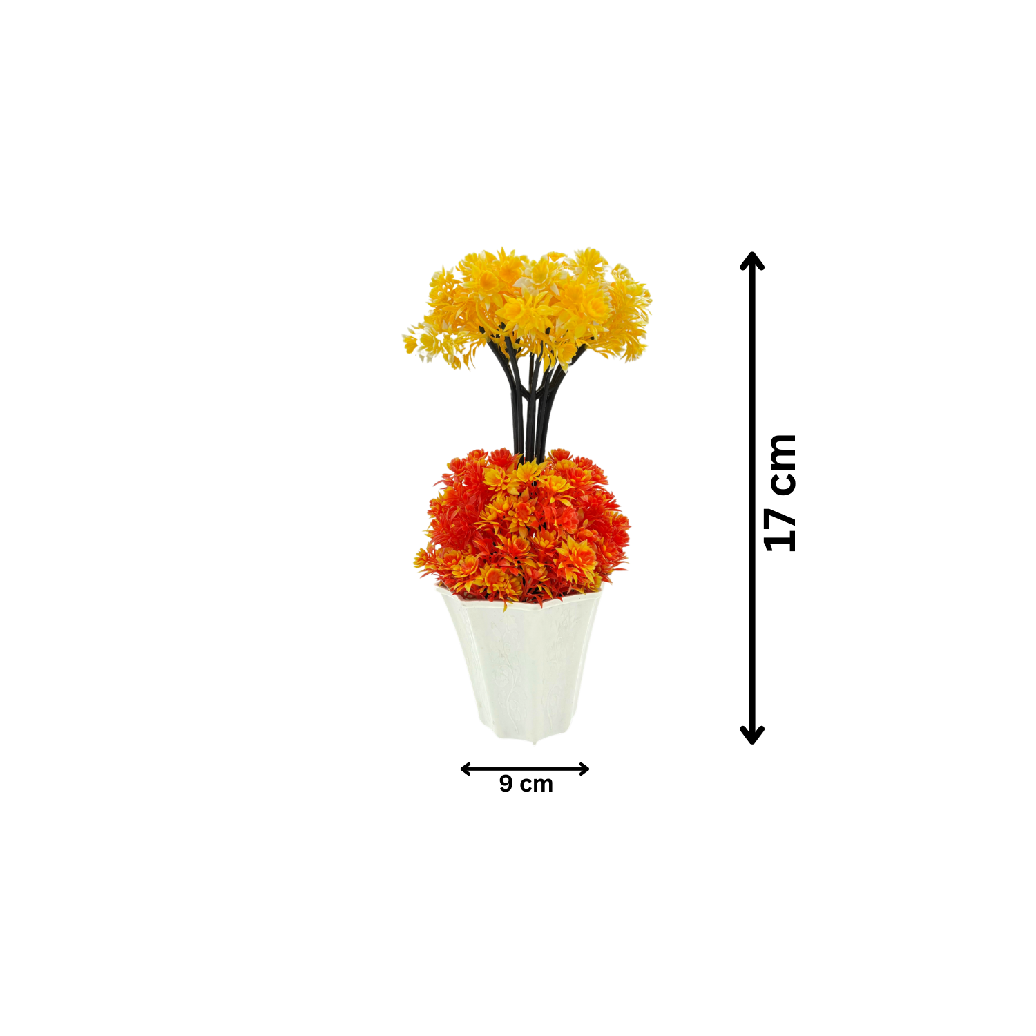 Artificial Plants with Pot Showcase Decoration Plants Flowers | Fake Plant | Artificial Plants for Home Decor Office Gifting Plants Decorative Potted Plants (Pack Of 2) (RV-AP10) - Image 4