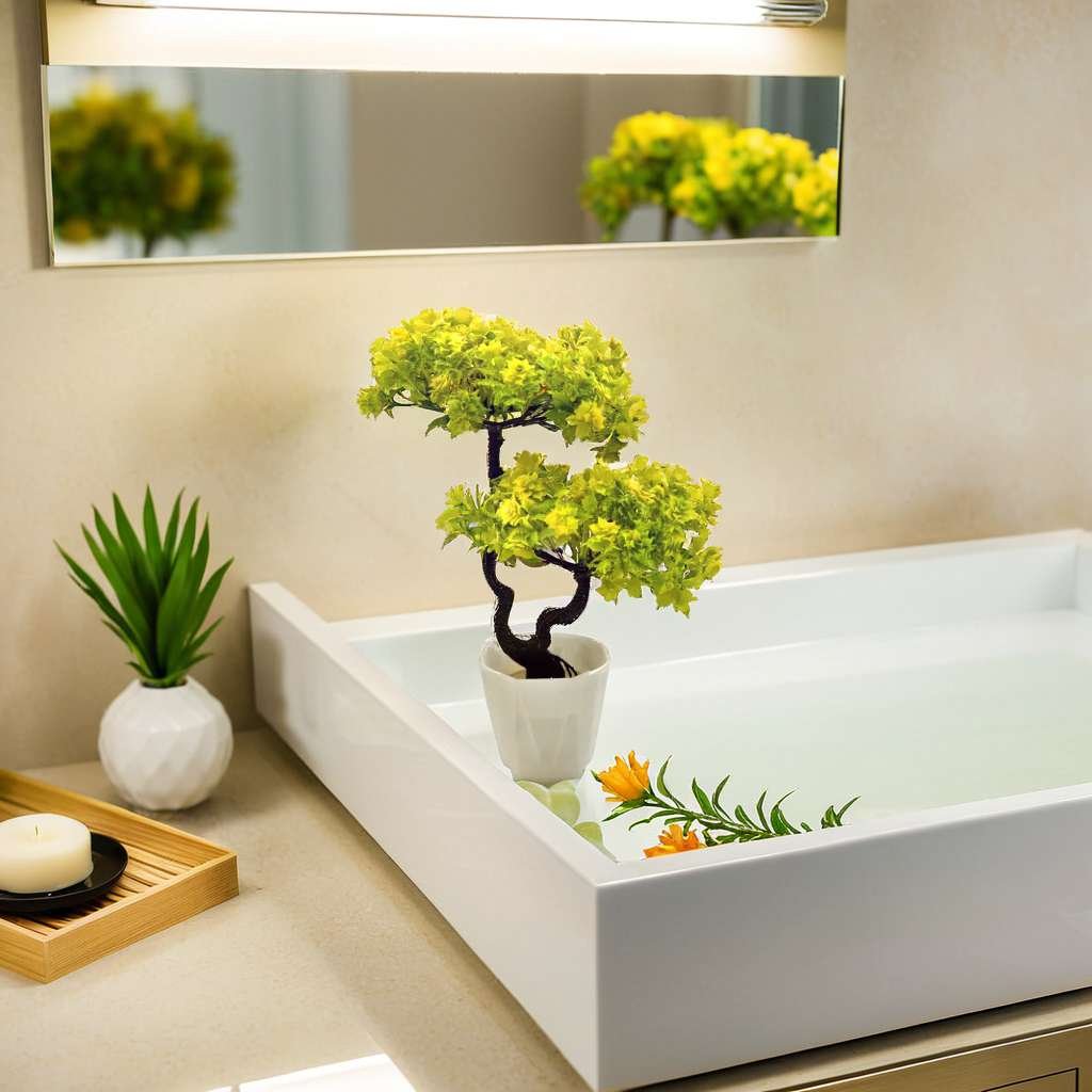 Artificial Plants for Home Decorarion Tree with Pot for Home Center Livingroom Table Shelf Entrance Office  Decorative Potted Plants (RV-AP8) - Image 3