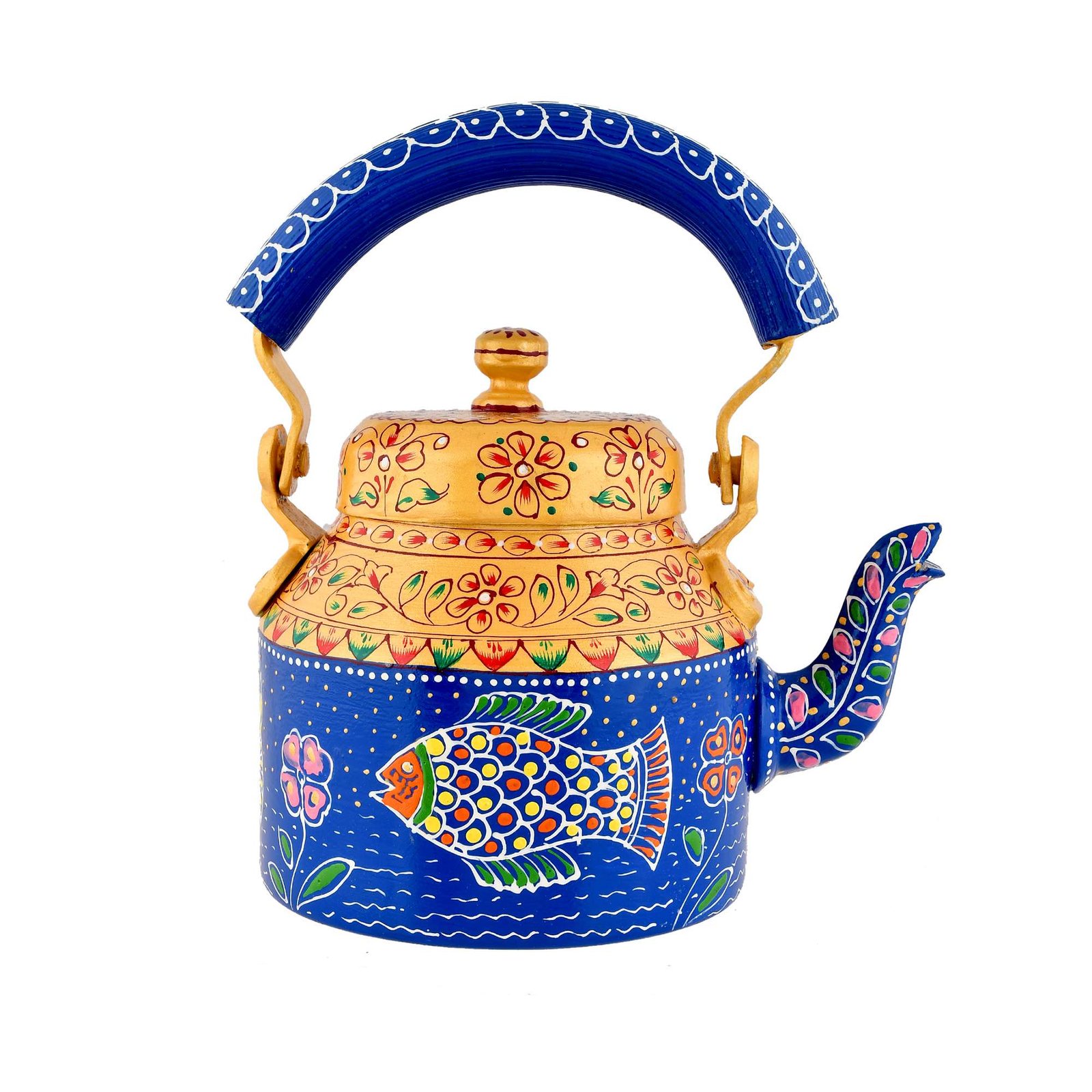 Hand-Painted Aluminium Tea Kettle - 750 ml for kitchen décor Home Décor , Tea Party , Serving - Image 2